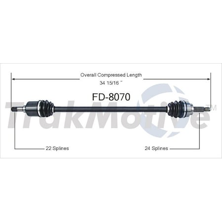 Surtrack Axle Cv Axle Shaft, Fd-8070 FD-8070